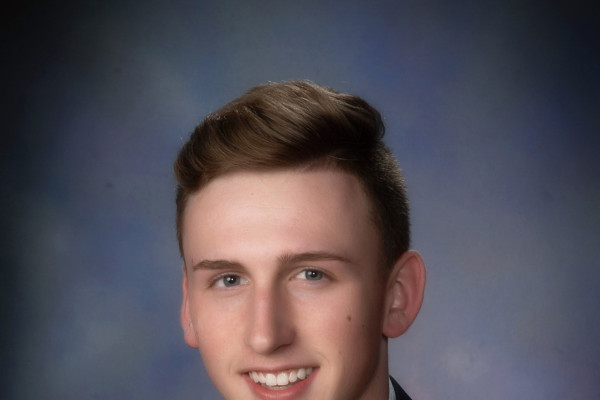 Boys Senior Portrait Headshot Wearing Suit